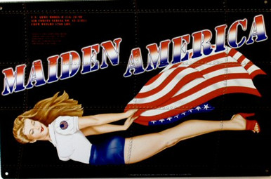 MAIDEN AMERICA NOSE ART SIGN