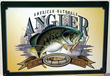 Photo of AMERICAN NATURALS ANGLER FISH SIGN, GREAT COLOR AND ATTENTION TO DETAIL MAKE THIS A SUPER SIGN FOR ANY FISHERMENS COLLECTION