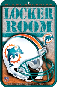 MIAMI DOLPHINS FOOTBALL SIGN