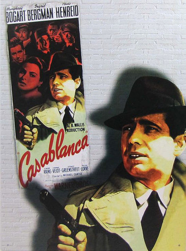 VINTAGE CASABLANCA SIGN, OUT OF PRINT,  WE HAVE A NUMBER IN STOCK,  MEASURES 12  1/2" X 16" WITH HOLES FOR EASY MOUNTING