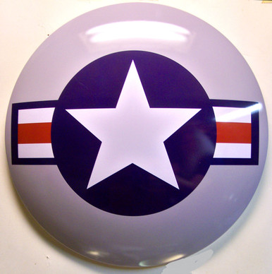 GREAT 3-D METAL SIGN 15" ROUND 2  3/4" DEEP DOMED ONE HOLE IN TOP FOR MOUNTING