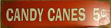 GREAT CHRISTMAS SIGN, MEASURES 19  5/8" X  5" PRE-RUSTED FOR OLD FASHION LOOK, HAS HOLES FOR EASY MOUNTING