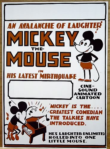 MICKEY MOUSE OLD SCHOOL SIGN