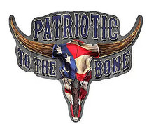 PATRIOTIC TO THE BONE DIE CUT STEER HEAD MEASURES 18"  X  13 7/8"  WITH HOLES FOR EASY MOUNTING  COMING LATE MARCH