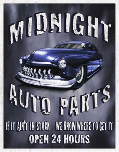 MIDNIGHT AUTO PARTS SIGN