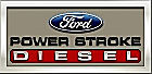 FORD POWER STROKE DIESEL TIN SIGN HAS HOLES IN EACH CORNER FOR EASY MOUNTING  MEASURES 17  3/4"  X  8  1/4"