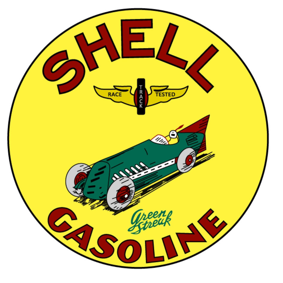 Corvette Decor Shell Gas Porcelain Sign 