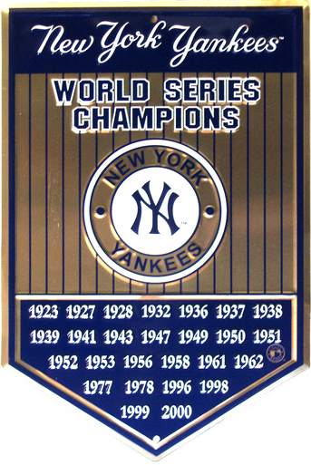 METAL SIGN MEASURES APOX. 12 1/2" X 17"   WITH HOLES FOR MOUNTING.  THIS SIGN IS OUT OF PRODUCTION WE ONLY HAVE TWO LEFT  FROM WORLD SERIES 2000