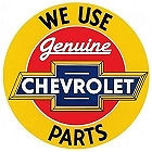 GENUINE CHEVY PARTS 12" DIAMETER ROUND METAL SIGN WITH HOLE(S) FOR EASY MOUNTING
