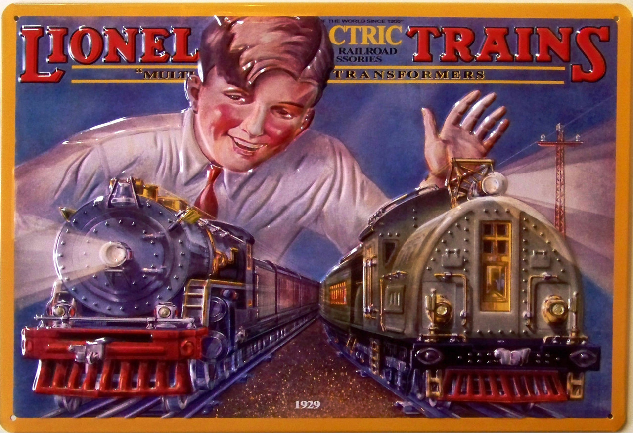 Lionel Locomotive Train Logo Vintage Retro Metal Tin Ad Sign Model Picture Gift 