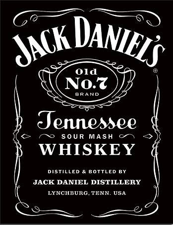 THIS JACK DANIELS BLACK LABEL SIGN MEASURES 12  1/2"  X  16" WITH HOLES IN EACH CORNER FOR EASY MOUNTING