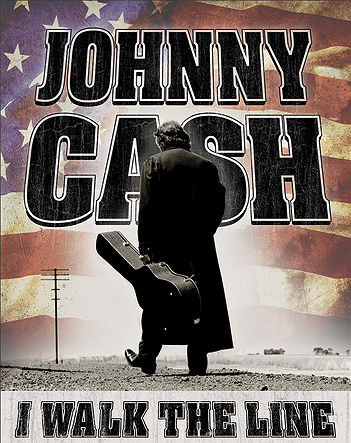 JOHNNY CASH TIN SIGN MEASURES 12 1/2"  X 16" WITH HOLES IN EACH CORNER FOR EASY MOUNTING