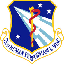 U.S. AIR FORCE 711TH HUMAN PERFORMANCE WING SHAPED (Sublimation Process) Finish on Heavy Metal Sign  S/O *