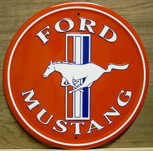 FORD MUSTANG LOGO ROUND SIGN