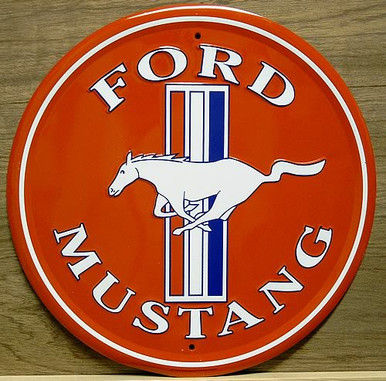 FORD MUSTANG LOGO ROUND SIGN