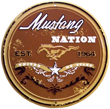 FORD MUSTANG NATION ROUND SIGN