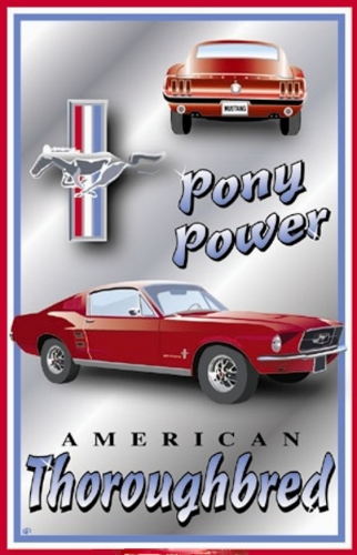 FORD MUSTANG PONY POWER SIGN