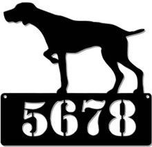 GERMAN SHORTHAIR POINTERADDRESS PERSONALIZED SIGN 15" X 14" (Sublimation Process) Finish on Heavy Metal Sign  S/O*