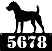 JACK RUSSELL TERRIER ADDRESS PERSONALIZED SIGN 15" X 15" (Sublimation Process) Finish on Heavy Metal Sign  S/O*