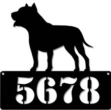 PIT BULL ADDRESS PERSONALIZED SIGN 15" X 15" (Sublimation Process) Finish on Heavy Metal Sign  S/O*