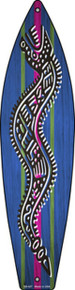 METAL TRIBAL SNAKE SURFBOARD SHAPED 4.5" X 17" SIGN S/O*
