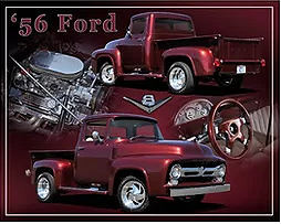 1956 FORD PICKUP TRUCK 15" X 12" VINTAGE METAL SIGN WITH HOLES FOR EASY MOUNTING