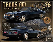 1976 PONTIAC TRANS AM VINTAGE 15" X 12" METAL SIGN WITH HOLES FOR EASY MOUNTING
