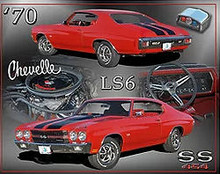 70 CHEVELLE VINTAGE 15" X 12" METAL SIGN WITH HOLES FOR EASY MOUNTING
