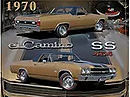 1970 CHEVY EL CAMINO SS GOLD VINTAGE 15" X 12" METAL SIGN WITH HOLES FOR EASY MOUNTING