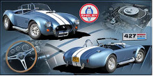 SHELBY COBRA 427 VINTAGE 19" X 9.5" METAL SIGN WITH HOLES FOR EASY MOUNTING