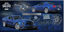 SUPER SNAKE FOR GT 500 VINTAGE 19" X 9.5" METAL SIGN WITH HOLES FOR EASY MOUNTING