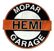Mopar Hemi Garage Embossed Tin Sign Dodge Chrysler Charger Plymouth 