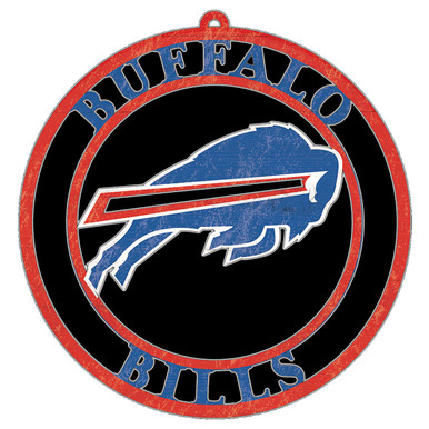 BUFFALO BILLS 16" ROUND CUTOUT MASONITE SIGN (INDOOR USE ONLY) NFL FOOTBALL TEAM LOGO