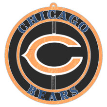 CHICAGO BEARS 16" ROUND CUTOUT MASONITE SIGN (INDOOR USE ONLY) NFL FOOTBALL TEAM LOGO
