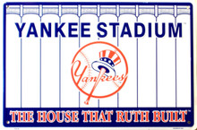 NEW YORK YANKEES BASEBALL STADIUM SIGN