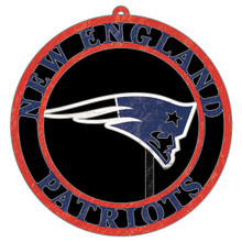 NEW ENGLAND PATRIOTS 16" ROUND CUTOUT MASONITE SIGN (INDOOR USE ONLY) NFL FOOTBALL TEAM LOGO
