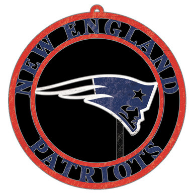 NEW ENGLAND PATRIOTS 16" ROUND CUTOUT MASONITE SIGN (INDOOR USE ONLY) NFL FOOTBALL TEAM LOGO