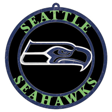 SEATTLE SEAHAWKS 16" ROUND CUTOUT MASONITE SIGN (INDOOR USE ONLY) NFL FOOTBALL TEAM LOGO