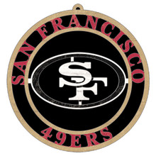 SAN FRANCISCO 49ERS 16" ROUND CUTOUT MASONITE SIGN (INDOOR USE ONLY) NFL FOOTBALL TEAM LOGO
