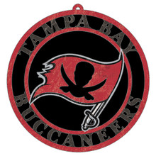 TAMPA BAY BUCCANERS 16" ROUND CUTOUT MASONITE SIGN (INDOOR USE ONLY) NFL FOOTBALL TEAM LOGO