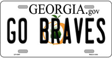 ATLANTA BRAVES 12" X 6" LICENSE PLATE  THIS IS A  S/O "SPECIAL ORDER" LICENSE PLATE THAT NORMALLY TAKE 2 WEEKS TO SHIP