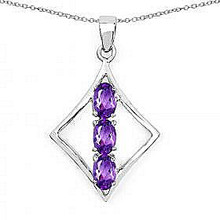 Gemstone Description
Gemstone: Amethyst
Color: Purple
Gem Grade: AA
CTW: 1.290 CTW
Cut: Oval Cut
Material Information
Plating Material: Rhodium
Primary Material: Sterling Silver
Primary Material Weight: 0.00 g
Primary Material Karat: 0.00 k
Jewelry Information
Mount Type: Necklace
Gender: Womens
Length: 18.00 in