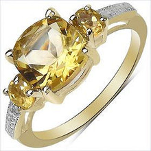 Gemstone Description
Gemstone: Citrine
Color: Yellow
Gem Grade: AA
CTW: 2.200 CTW
Cut: Cushion Cut
Gemstone Description
Gemstone: Citrine
Color: Yellow
Gem Grade: AAA
CTW: 0.400 CTW
Cut: Oval Cut
Gemstone Description
Gemstone: Diamond
Color: J - Near Colorless
Clarity: I3
CTW: 0.010 CTW
Cut: Round Cut
Material Information
Plating Material: Yellow Gold
Plating Material Karat: 14 k
Primary Material: Sterling Silver
Primary Material Weight: 2.25 g
Primary Material Karat: 0.00 k
Jewelry Information
Mount Type: Ring
Gender: Womens
Size: 7.00