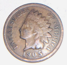 1905 INDIAN HEAD CENT  $1.50 SHIPPING 48 CONTIGUOUS STATES ONLY  ONE COIN
FACE
