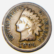 1904 INDIAN HEAD PENNY  $1.50 SHIPPING 48 CONTIGUOUS STATES ONLY  ONE COIN
FACE