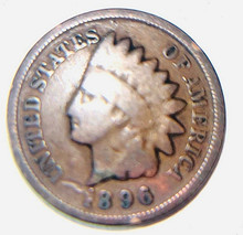 1896 INDIAN HEAD PENNY  $1.50 SHIPPING 48 CONTIGUOUS STATES ONLY   ONE COIN
FACE