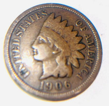 1906 INDIAN HEAD PENNY  $1.50  SHIPPING   48 CONTIGUOUS STATES  ONLY   ONE COIN
FACE