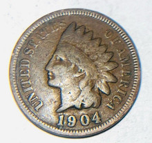1904 INDIAN HEAD PENNY   $1.50  SHIPPING  48 CONTIGUOUS STATES ONLY   ONE COIN
FACE