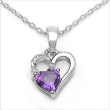 Gemstone Description
Gemstone: Amethyst
Color: Purplish
Gem Grade: AA
CTW: 0.450 CTW
Cut: Heart Cut
Material Information
Primary Material: Sterling Silver
Primary Material Weight: 2.34 g
Primary Material Karat: 0.00 k
Jewelry Information
Mount Type: Necklace
Gender: Womens
Length: 18.00 in