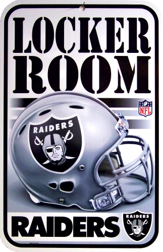 OAKLAND RAIDERS FOOTBALL LOCKER ROOM SIGN